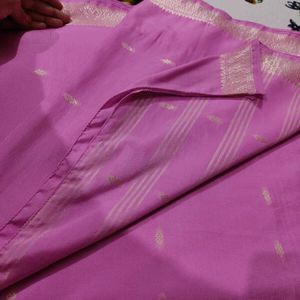 Cotton Silk 🩷 Pink Saree