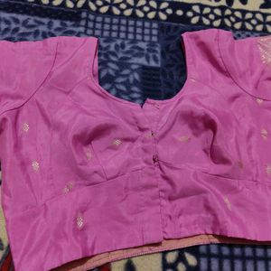 Cotton Silk 🩷 Pink Saree