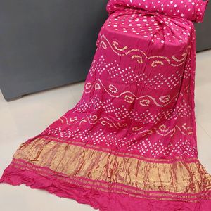 Gaji Silk Bandhej Saree