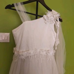 Mystery White Long Gown/New With Tag