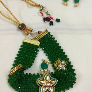 Crystal and kundan Work choker set