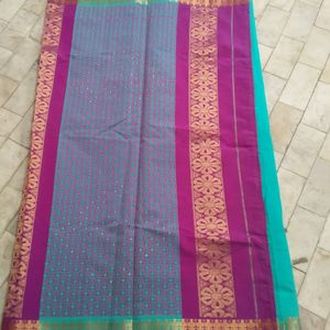 Very Beautiful Light Weight Saree With Stiched Blo