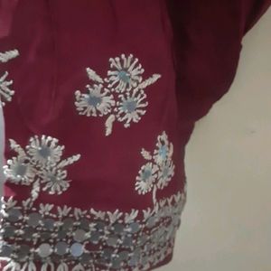 Maroon Salwar