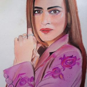 Kriti Sanon Painting Draw Handmade Work