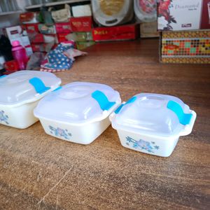 3 Pcs Container Large- Medium- Small💯New Boxes