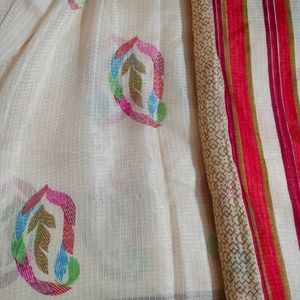 Off White Saree