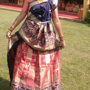 Lengha With Blouse N Silk Dupatta