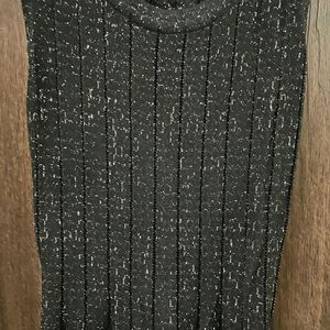 Silver And Black Dress.