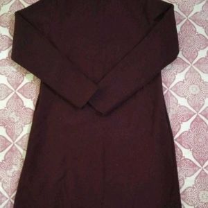 Partywear Wine Color Bodycon Sweater