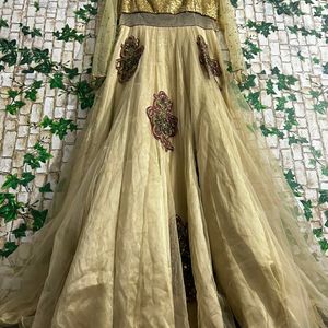 Designer😍Golden Ethnic gown