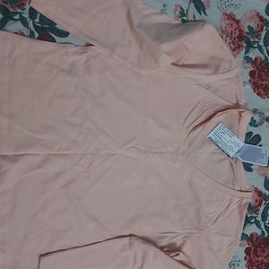 T Shirt Peach Color Regular Wear