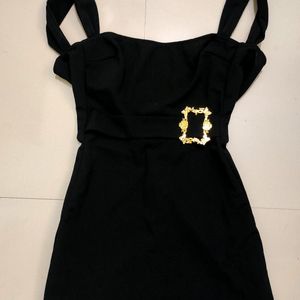 New Me Black Colour Sexy Dress