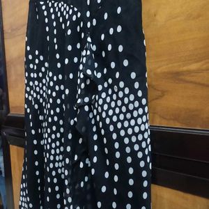 Black With White Dot Retro Skirt