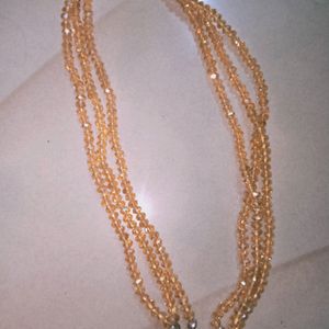 YELLOW CRYSTAL STONE NECKLACE