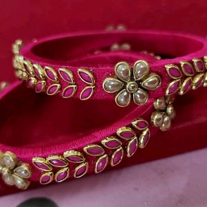 Combo Of 10 Handmade Silk Thread Bangles