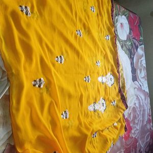 Beautiful Yellow Saree