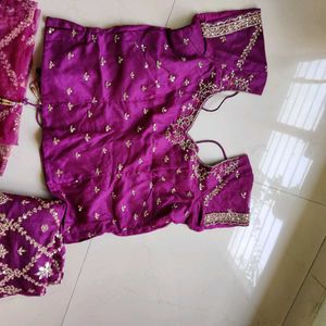 Purple 💜 Hand Work  Zardosi Lehenga