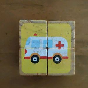 Wooden Cube Puzzle - 6 In 1