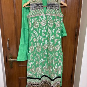 3pc Suit Set | Green Kurta Legging