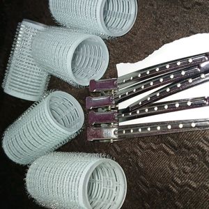 KOREAN HAIR ROLLERS 5PCS WITH Clips