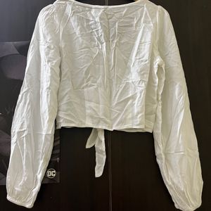 White Buttoned Top From H&M