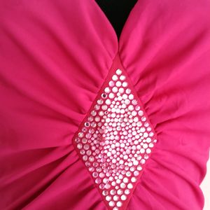 Vintage Stunning Magenta Pink Party Wear