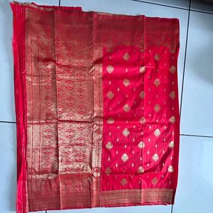 Awesome Red  Art Silk Saree