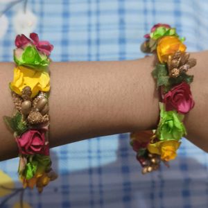 Haldi Floral Bangles