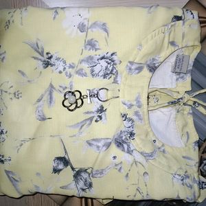 Yellowish Flower Printed  Inside Soft Top