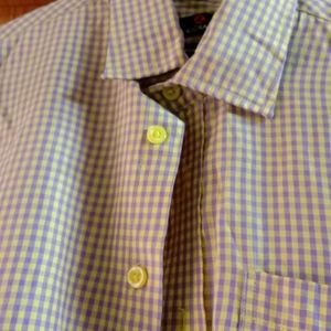 Mens Formal Checked Shirt M Size