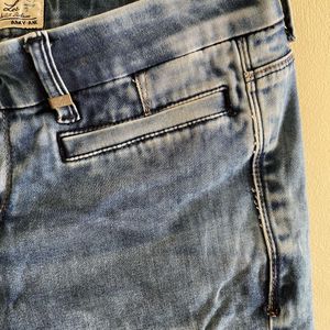 Blue Washed Jeans For Women