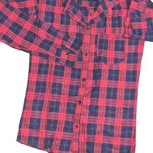 Multicolor L Size Check Men's Shirt