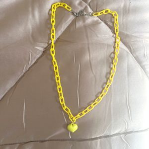 Yellow Heart Necklace - Imported