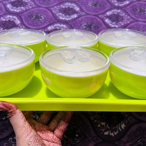 6 Pcs Bowl With Tray (Nashtadan)💕