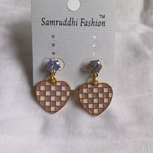 Purple-White Trendy Earring