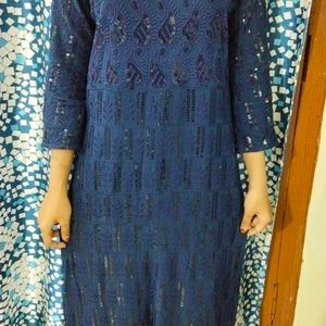 Royal Blue Chamki Kurti