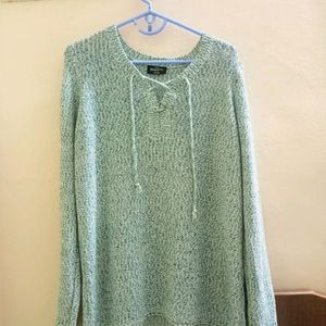 Cyan Woven Sweatshirt