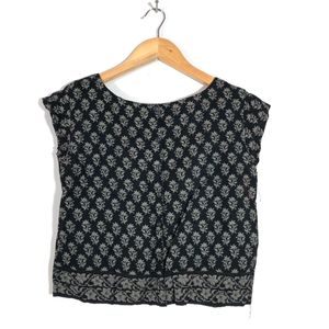 Black Printed A-Line Top (Women’s)