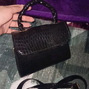 Black Trendy Sling Bag, Totally New, Never Used