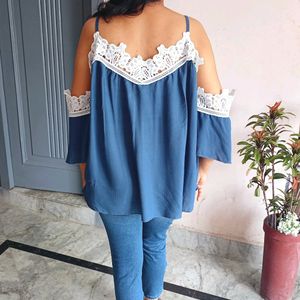 Beutiful Lace Off Shoulder Top