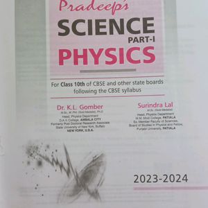 Pradeep Physics Class 10th 2023-24