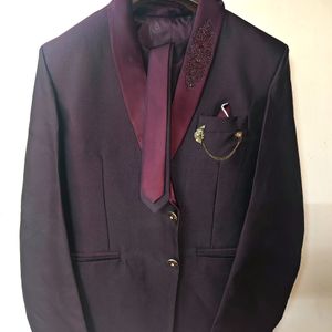 Coat Suit New (Wine Colour)