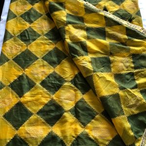 Yellow&Green Printed Saree(Women’s)