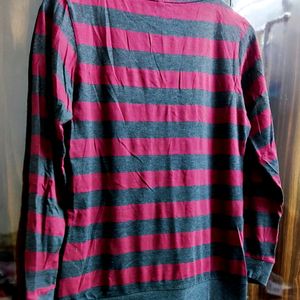 Burgundy Stripe Sweater