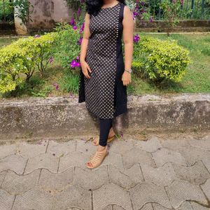 Black Printer Kurti