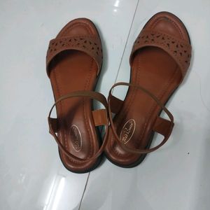 Two Pairs Of Flat Sandals Like New.