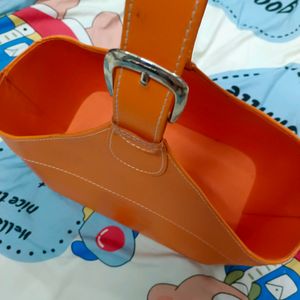 Vibrant Orange Picnic Handbag – Perfect for Stylis