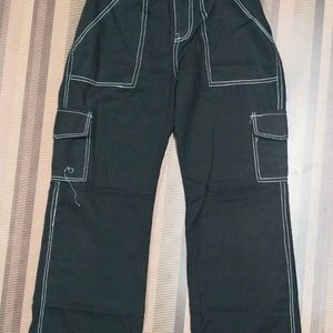 Q-17 Size 30 Cargo Straight Women Denim Jeans