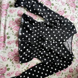 90's Polka Dot Crop Top ⚫⚪