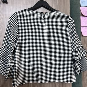 Black Check Top